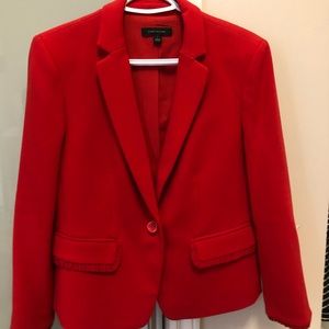 Ann Taylor Red Ruffle Detail Blazer W Size 6 (US) - worn once